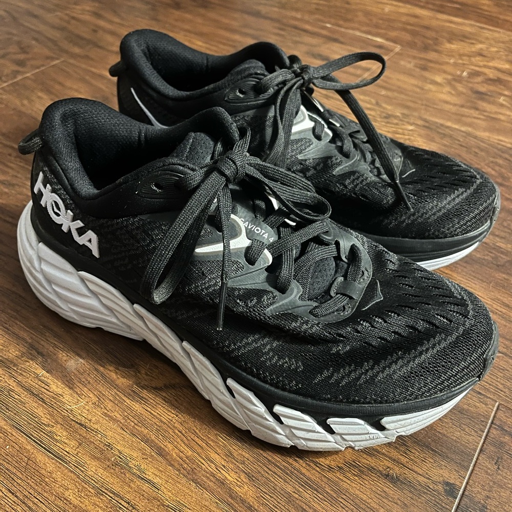 Black and White Hoka Gaviota 4